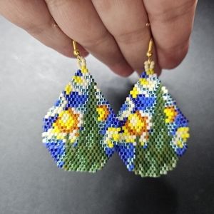 New Handmade Van Gogh Starry Night Earrings